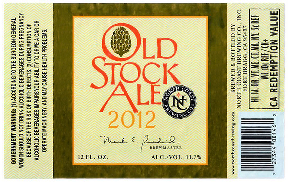 CA NCB 12B OLD STOCK ALE 2012 U